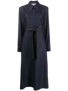 Stella McCartney джинсовое платье Riley с драпировкой и поясом
