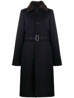 Jil Sander однобортное пальто с поясом