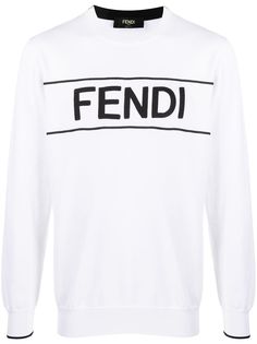 Fendi джемпер с вышитым логотипом