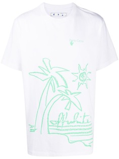 Off-White футболка с принтом