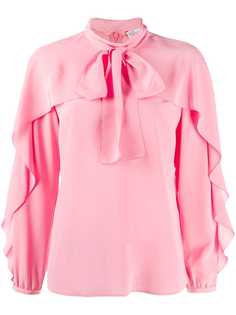 RedValentino блузка с оборками на рукавах