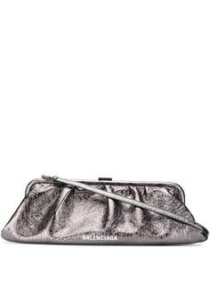 Balenciaga клатч Cloud с эффектом металлик