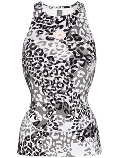 adidas by Stella McCartney спортивный топ с леопардовым принтом