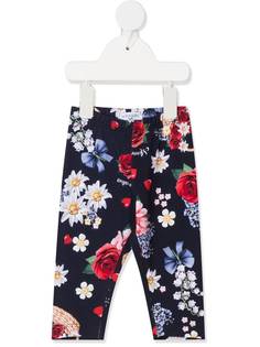 Monnalisa легинсы с цветочным принтом