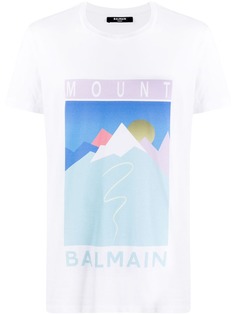 Balmain футболка с принтом Mount Balmain