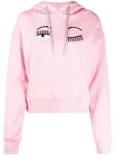Chiara Ferragni logo embroidered hoodie