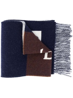 Loewe полосатый шарф с логотипом