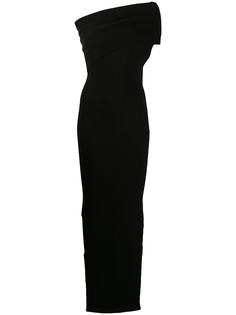 Rick Owens платье макси на одно плечо с разрезом