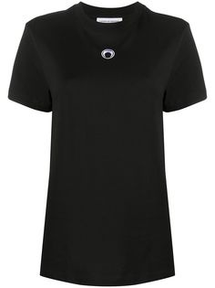 Marine Serre футболка с вышивкой