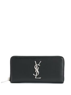 Saint Laurent кошелек на молнии с монограммой