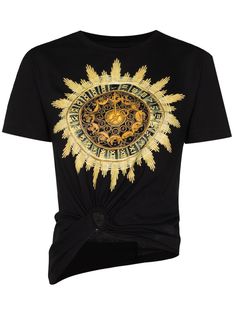 Paco Rabanne футболка с узлом и принтом