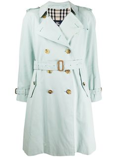 Burberry Pre-Owned двубортный тренч 2000-х годов