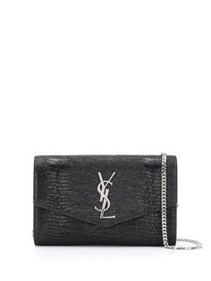 Saint Laurent клатч-конверт с монограммой