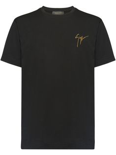 Giuseppe Zanotti футболка с вышитым логотипом