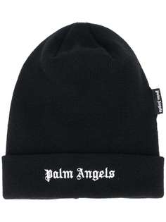 Palm Angels шапка бини с вышитым логотипом