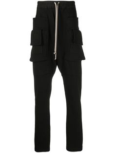 Rick Owens DRKSHDW брюки с кулиской и низким шаговым швом