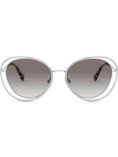 Miu Miu Eyewear солнцезащитные очки La Mondaine в оправе кошачий глаз