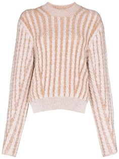 Chloé двухцветный свитер фактурной вязки