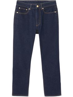 Burberry укороченные джинсы с монограммой