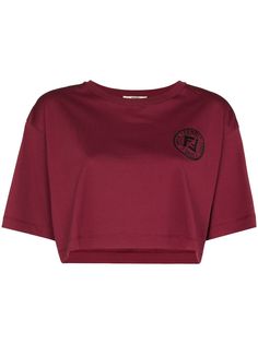 Fendi укороченная футболка Fendirama