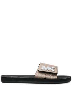 Michael Michael Kors шлепанцы на липучках с логотипом