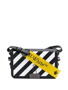Off-White полосатая сумка через плечо с зажимом