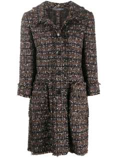 Dolce & Gabbana твидовое пальто миди