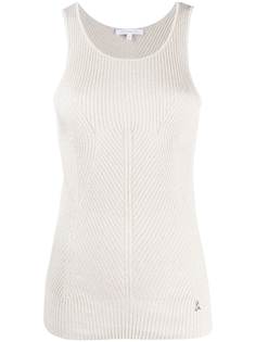 Patrizia Pepe топ без рукавов в рубчик
