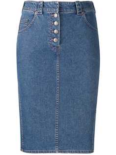 Christian Dior облегающая джинсовая юбка 1990-х годов