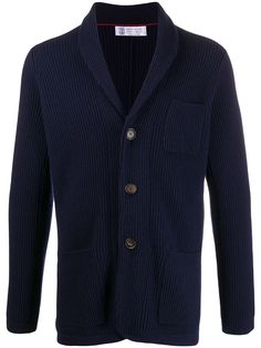 Brunello Cucinelli кардиган в рубчик на пуговицах