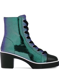 Giuseppe Zanotti ботинки на шнуровке с эффектом металлик