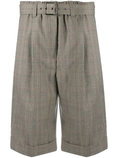 Brunello Cucinelli клетчатые шорты с поясом