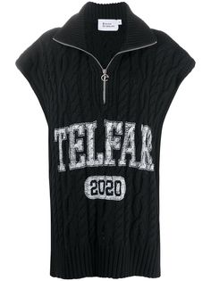 Telfar топ фактурной вязки с логотипом