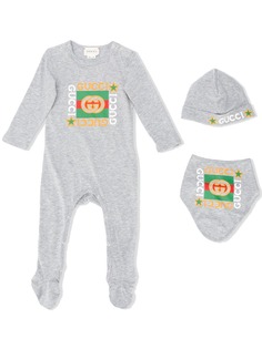 Gucci Kids комплект для новорожденного с принтом Gucci