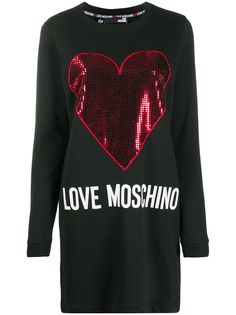 Love Moschino платье-толстовка с логотипом