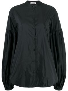 Jil Sander блузка с объемными рукавами