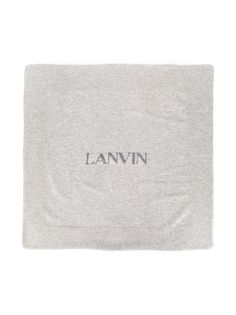LANVIN Enfant одеяло с вышитым логотипом