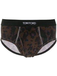 Tom Ford трусы-брифы с леопардовым принтом