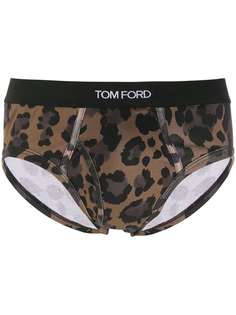Tom Ford трусы-брифы с леопардовым принтом