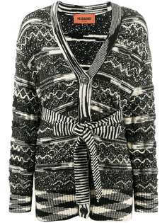 Missoni кардиган вязки интарсия с поясом