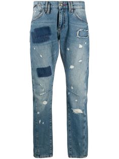 Philipp Plein джинсы с нашивками