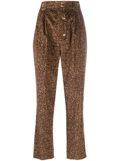 Etro вельветовые брюки с завышенной талией
