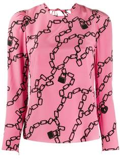 RedValentino блузка с принтом