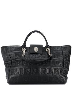 Philipp Plein сумка-тоут с тисненым логотипом