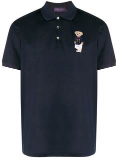 Ralph Lauren Purple Label рубашка-поло с короткими рукавами и нашивкой
