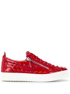 Giuseppe Zanotti лакированные кеды с молниями