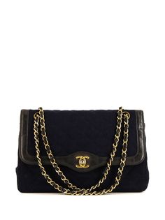 Chanel Pre-Owned стеганая сумка на плечо pre-owned