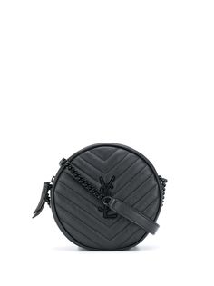 Saint Laurent круглая сумка через плечо Vynile