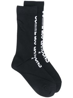 Comme Des Garçons носки в рубчик с логотипом
