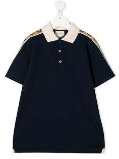 Gucci Kids рубашка поло с логотипом GG